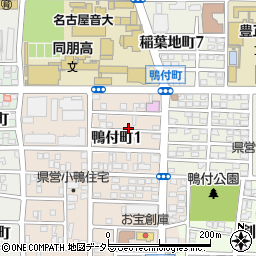 愛知県名古屋市中村区鴨付町1丁目周辺の地図