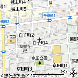 愛知県名古屋市中村区白子町周辺の地図