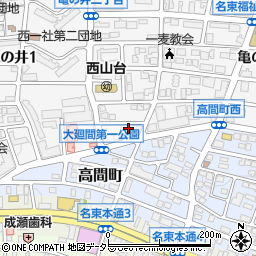 愛知県名古屋市名東区亀の井2丁目68周辺の地図