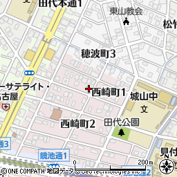 愛知県名古屋市千種区西崎町1丁目37周辺の地図