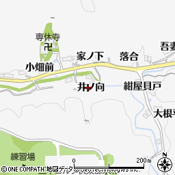 愛知県豊田市中立町井ノ向周辺の地図