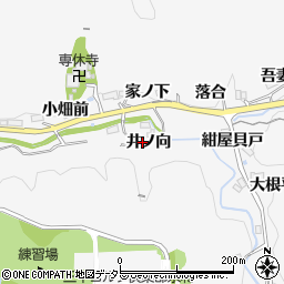 愛知県豊田市中立町（井ノ向）周辺の地図