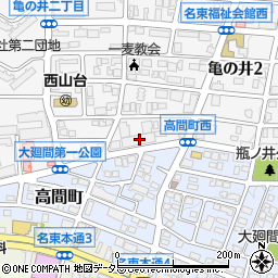 愛知県名古屋市名東区亀の井2丁目72周辺の地図