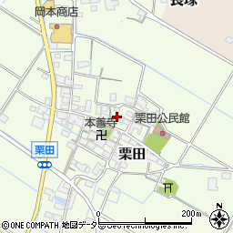 滋賀県愛知郡愛荘町栗田周辺の地図