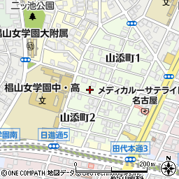 愛知県名古屋市千種区山添町周辺の地図