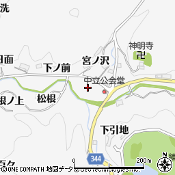 愛知県豊田市中立町丸見周辺の地図