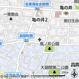 愛知県名古屋市名東区亀の井2丁目278周辺の地図