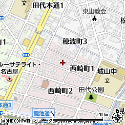 愛知県名古屋市千種区西崎町1丁目36周辺の地図