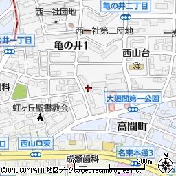 愛知県名古屋市名東区亀の井1丁目72-1周辺の地図