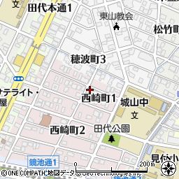 愛知県名古屋市千種区西崎町1丁目23周辺の地図