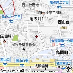 愛知県名古屋市名東区亀の井1丁目100周辺の地図