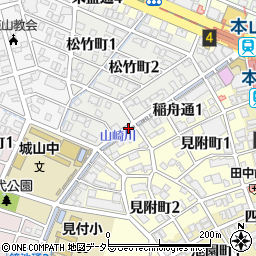 愛知県名古屋市千種区稲舟通周辺の地図