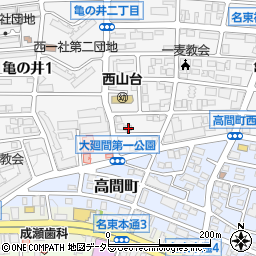 愛知県名古屋市名東区亀の井2丁目59周辺の地図