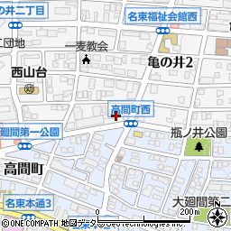 愛知県名古屋市名東区亀の井2丁目77周辺の地図
