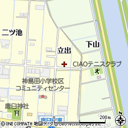 愛知県津島市唐臼町立出23周辺の地図
