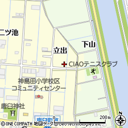 愛知県津島市唐臼町立出23-2周辺の地図