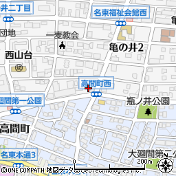 愛知県名古屋市名東区亀の井2丁目80周辺の地図