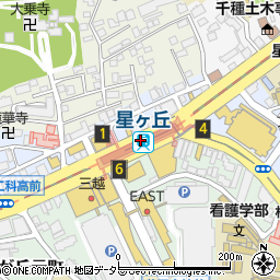 名古屋市役所交通局　地下鉄東山線星ケ丘駅周辺の地図