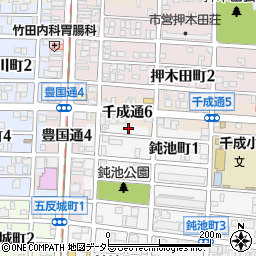 愛知県名古屋市中村区鈍池町1丁目21周辺の地図