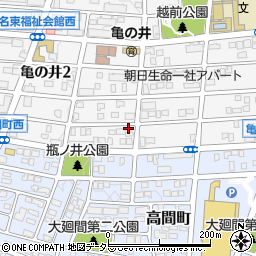 愛知県名古屋市名東区亀の井2丁目297周辺の地図