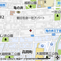 愛知県名古屋市名東区亀の井3丁目66周辺の地図