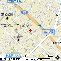 愛知県名古屋市千種区千種周辺の地図