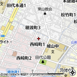 愛知県名古屋市千種区西崎町1丁目14周辺の地図