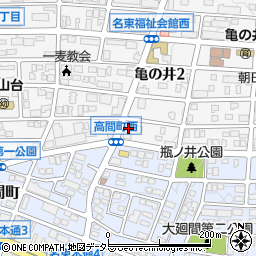 愛知県名古屋市名東区亀の井2丁目271周辺の地図
