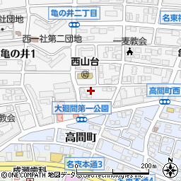 愛知県名古屋市名東区亀の井2丁目60周辺の地図