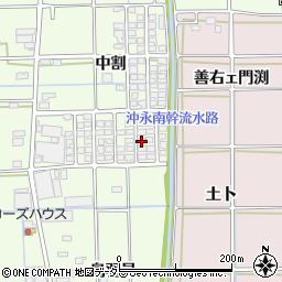 愛知県津島市百島町中割103周辺の地図