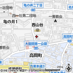 愛知県名古屋市名東区亀の井2丁目62周辺の地図