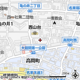 愛知県名古屋市名東区亀の井2丁目57周辺の地図