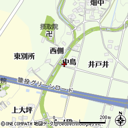 愛知県豊田市猿投町中島5周辺の地図