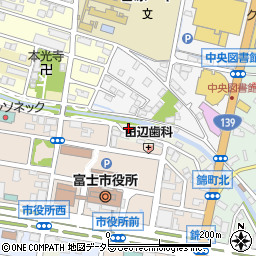 静岡県富士市永田周辺の地図