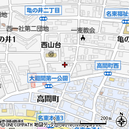 愛知県名古屋市名東区亀の井2丁目52周辺の地図