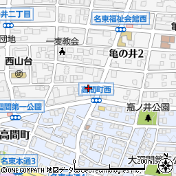 愛知県名古屋市名東区亀の井2丁目79周辺の地図