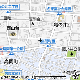 愛知県名古屋市名東区亀の井2丁目75周辺の地図