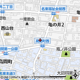 愛知県名古屋市名東区亀の井2丁目82周辺の地図