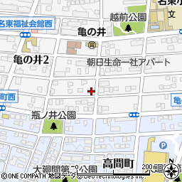 愛知県名古屋市名東区亀の井2丁目247周辺の地図