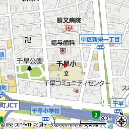 名古屋市立千早小学校　トワイライトスクール周辺の地図