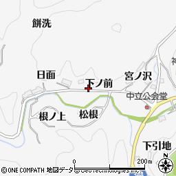 愛知県豊田市中立町下ノ前周辺の地図