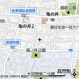 愛知県名古屋市名東区亀の井2丁目258周辺の地図