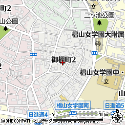 愛知県名古屋市千種区御棚町周辺の地図