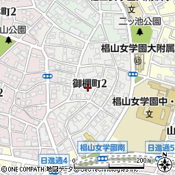 愛知県名古屋市千種区御棚町周辺の地図