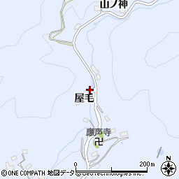 愛知県豊田市久木町屋毛周辺の地図