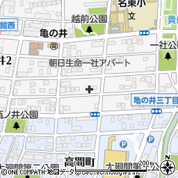 愛知県名古屋市名東区亀の井3丁目39周辺の地図