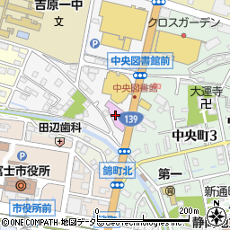 富士市立中央田書館別館周辺の地図
