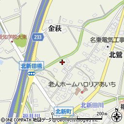 愛知県日進市北新町南鶯501-2周辺の地図