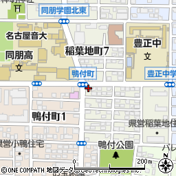 名古屋鴨付郵便局周辺の地図
