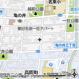 愛知県名古屋市名東区亀の井3丁目39-1周辺の地図